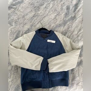 J. Crew Denim Varsity Jacket